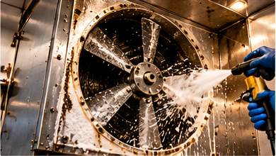 Commercial kitchen exhaust fan