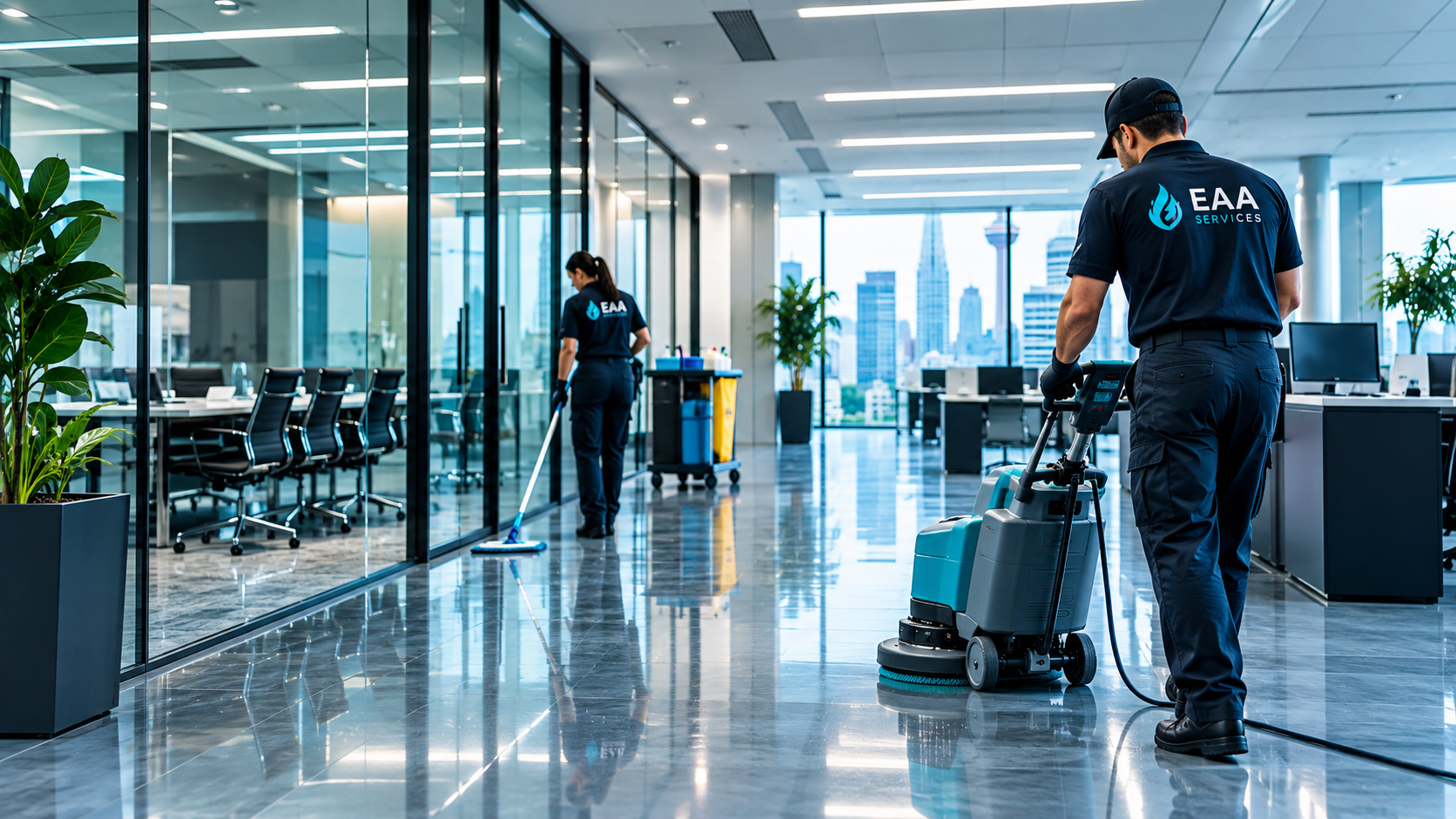 Commercial office cleaning